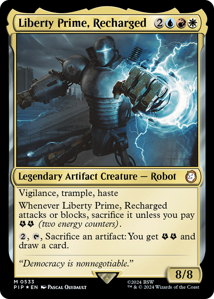 Liberty Prime, Recharged (Surge Foil) [Fallout] | Yard's Games Ltd