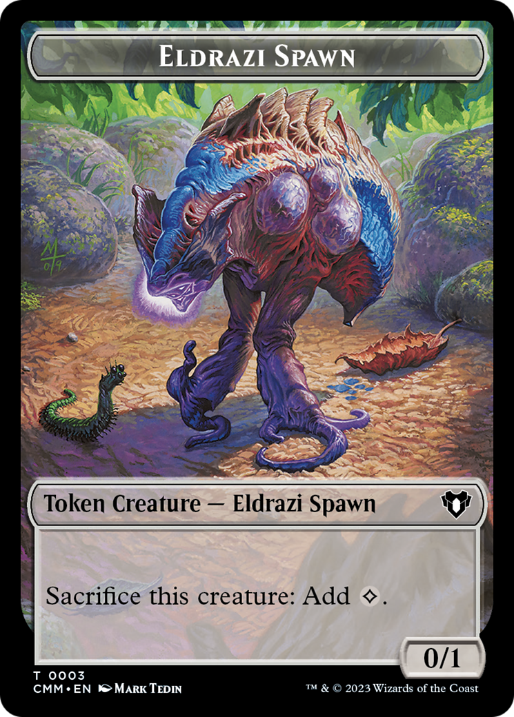 Eldrazi Spawn // Construct (0042) Double-Sided Token [Commander Masters Tokens] | Yard's Games Ltd