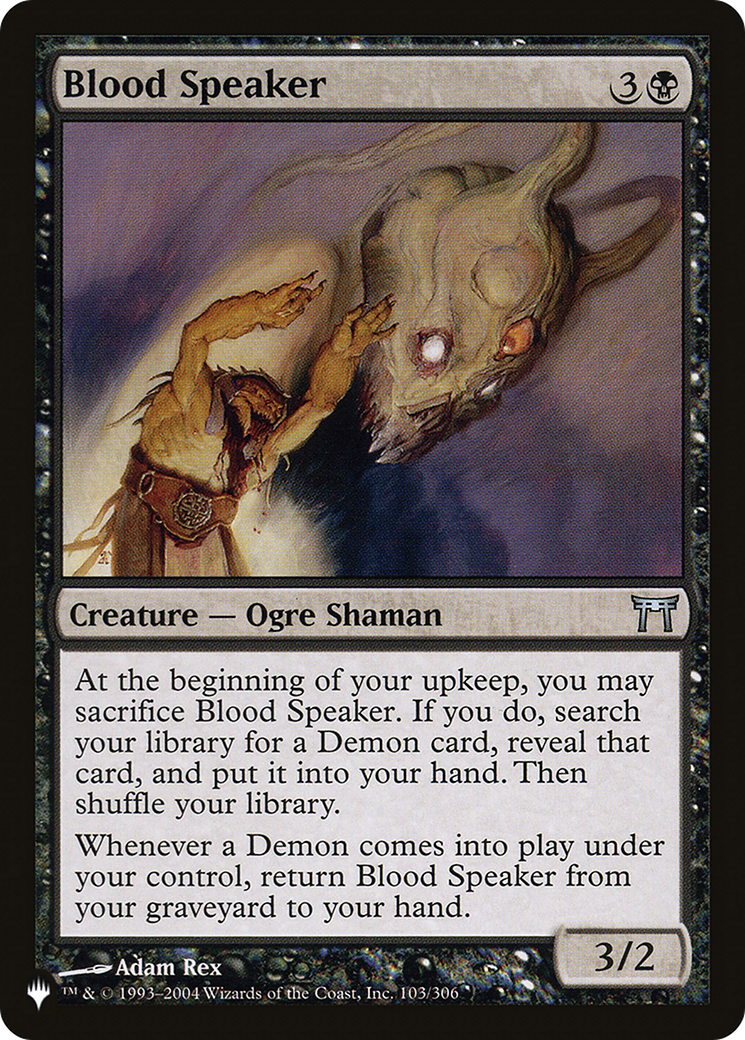 Blood Speaker [The List Reprints] | Yard's Games Ltd