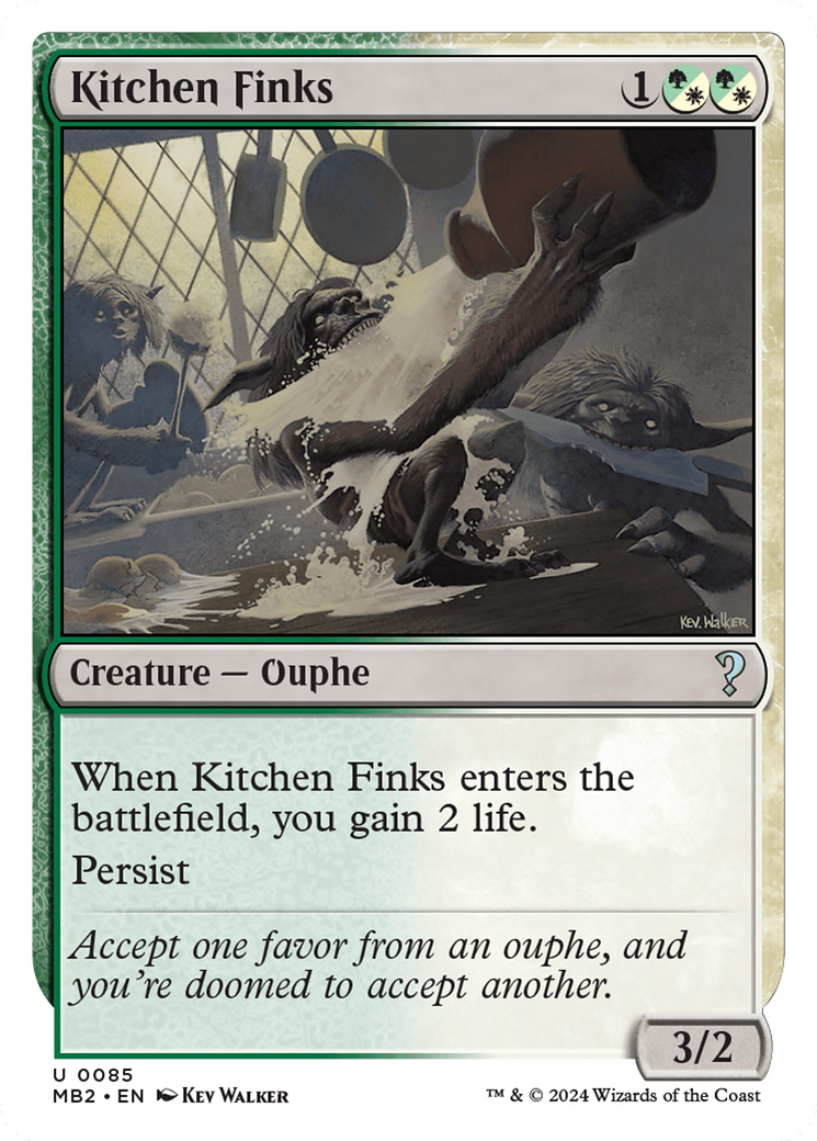 Kitchen Finks (White Border) [Mystery Booster 2] | Yard's Games Ltd