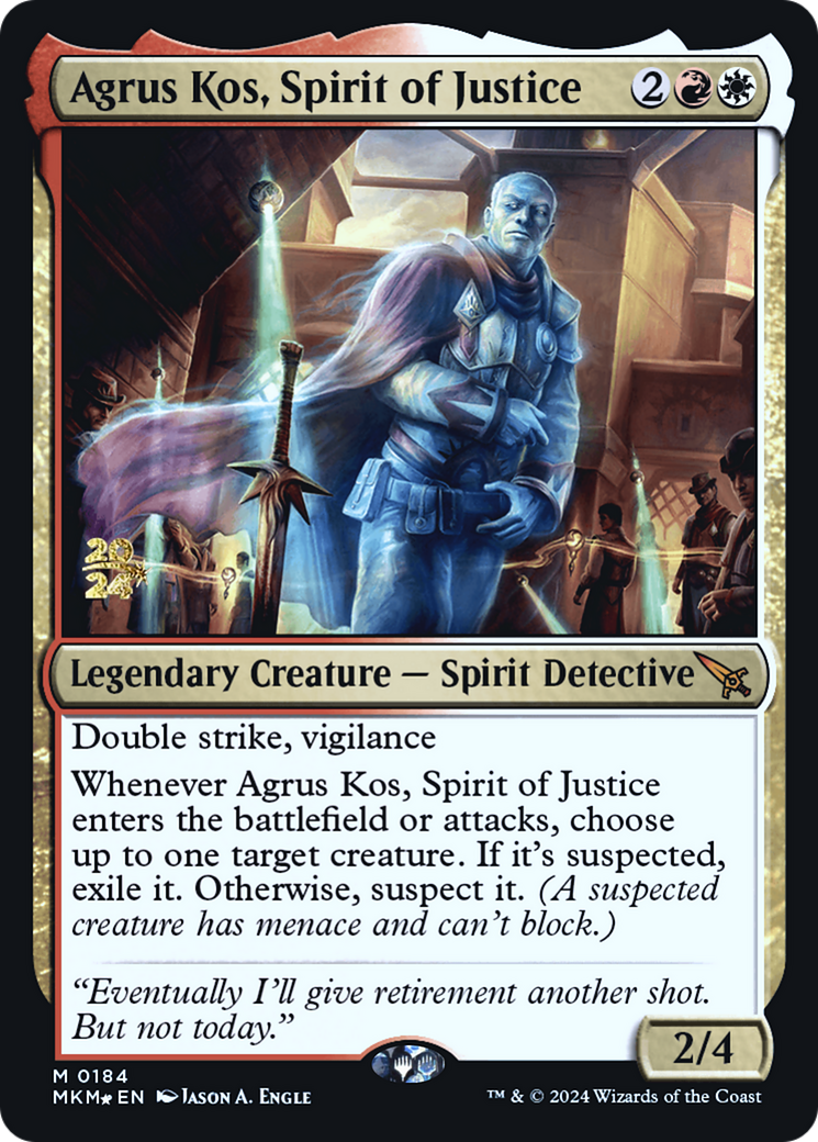 Agrus Kos, Spirit of Justice [Murders at Karlov Manor Prerelease Promos] | Yard's Games Ltd