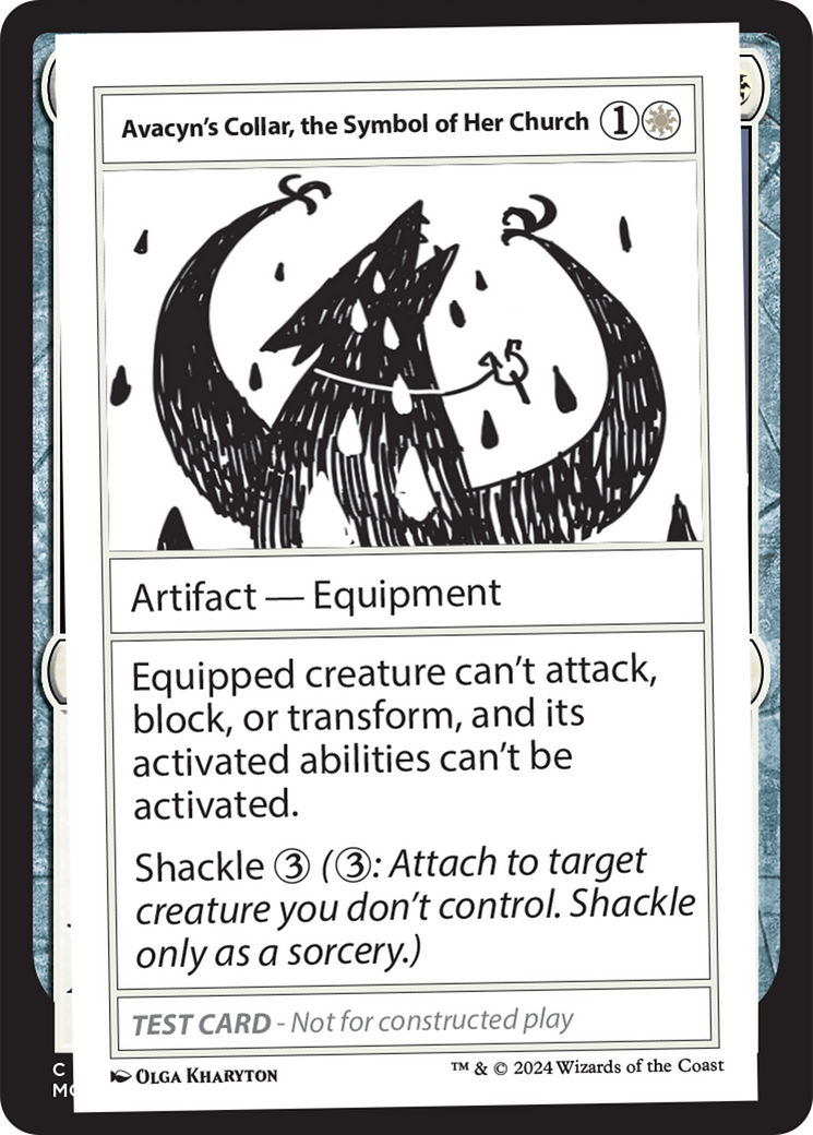 Avacyn's Collar, the Symbol of Her Church [Mystery Booster 2 Playtest Cards] | Yard's Games Ltd