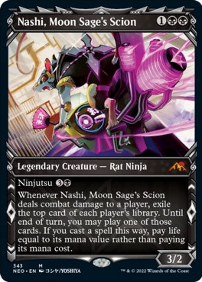 Nashi, Moon Sage's Scion (Showcase Ninja) [Kamigawa: Neon Dynasty] | Yard's Games Ltd