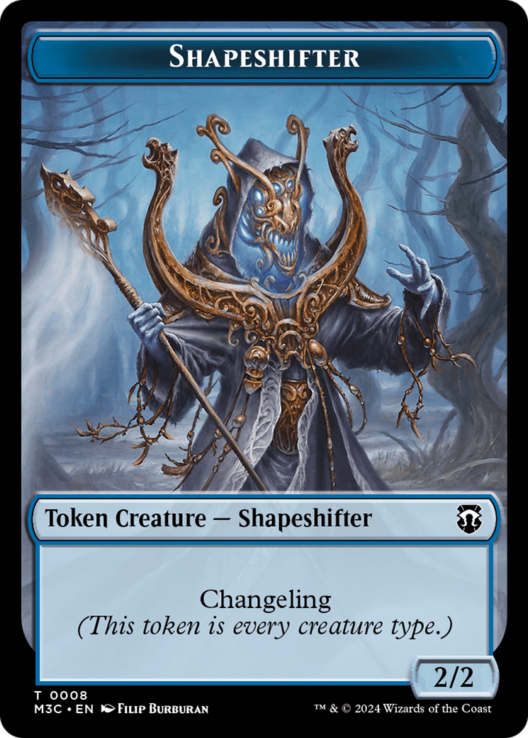 Dragon // Shapeshifter (0008) Double-Sided Token [Modern Horizons 3 Commander Tokens] | Yard's Games Ltd