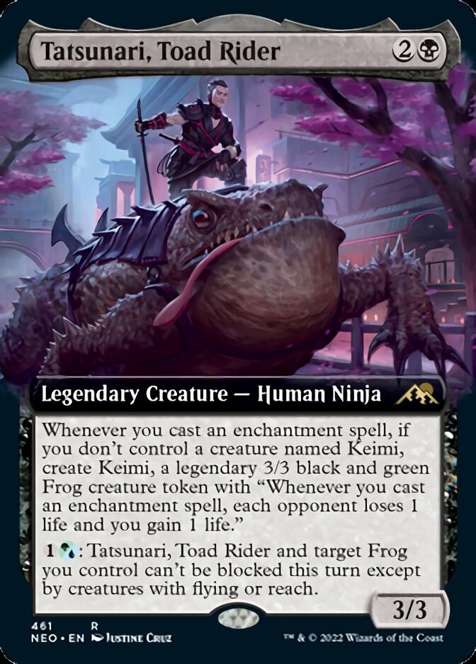 Tatsunari, Toad Rider (Extended Art) [Kamigawa: Neon Dynasty] | Yard's Games Ltd