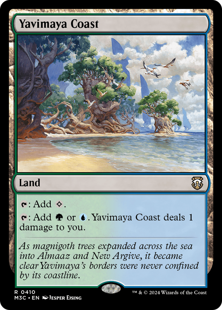 Yavimaya Coast (Ripple Foil) [Modern Horizons 3 Commander] | Yard's Games Ltd