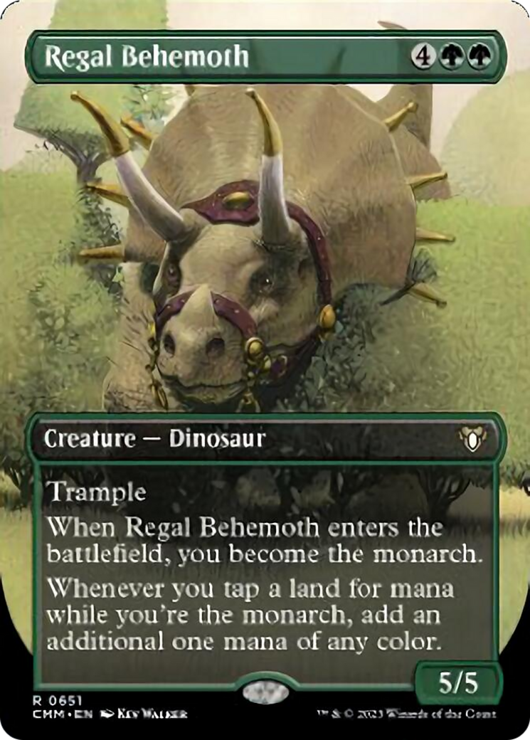 Regal Behemoth (Borderless Alternate Art) [Commander Masters] | Yard's Games Ltd