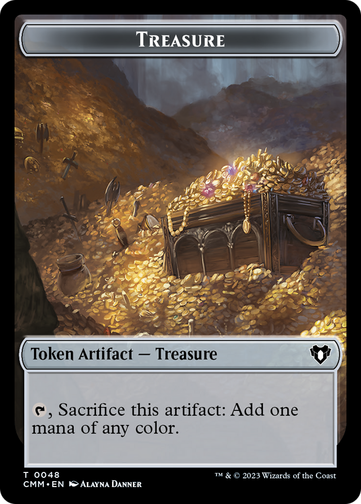 Treasure // Ogre Double-Sided Token [Commander Masters Tokens] | Yard's Games Ltd