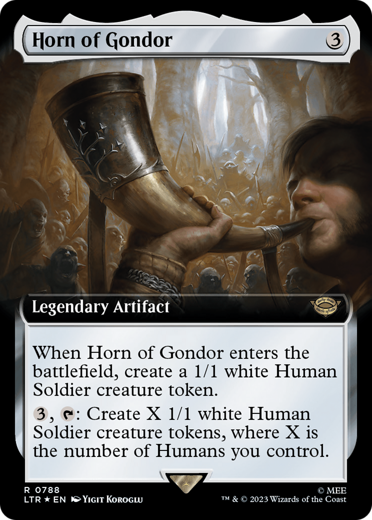 Horn of Gondor (Extended Art) (Surge Foil) [The Lord of the Rings: Tales of Middle-Earth] | Yard's Games Ltd