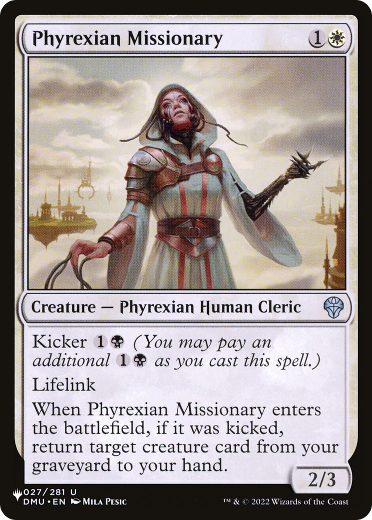 Phyrexian Missionary [The List] | Yard's Games Ltd