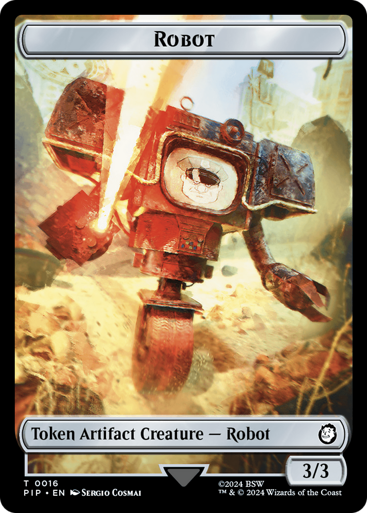 Radiation // Robot Double-Sided Token [Fallout Tokens] | Yard's Games Ltd