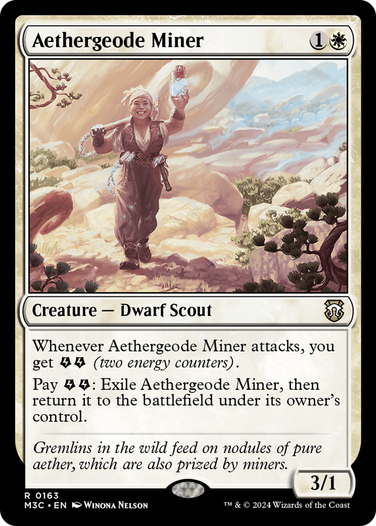 Aethergeode Miner (Ripple Foil) [Modern Horizons 3 Commander] | Yard's Games Ltd