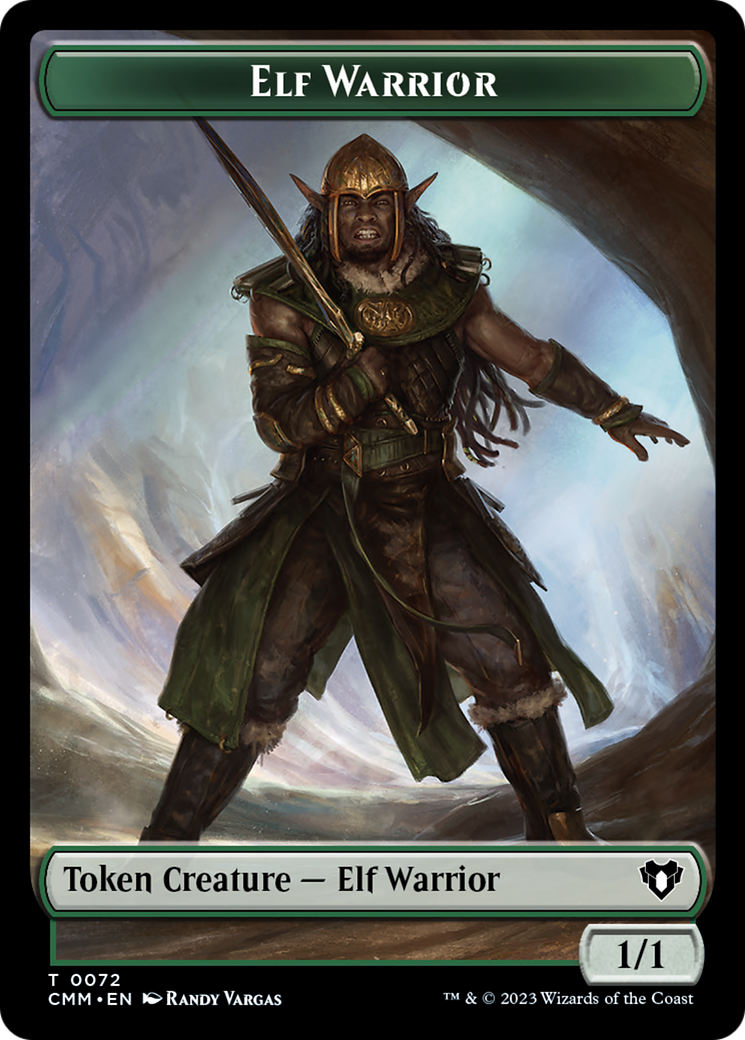 Elf Warrior // Cleric Double-Sided Token [Commander Masters Tokens] | Yard's Games Ltd