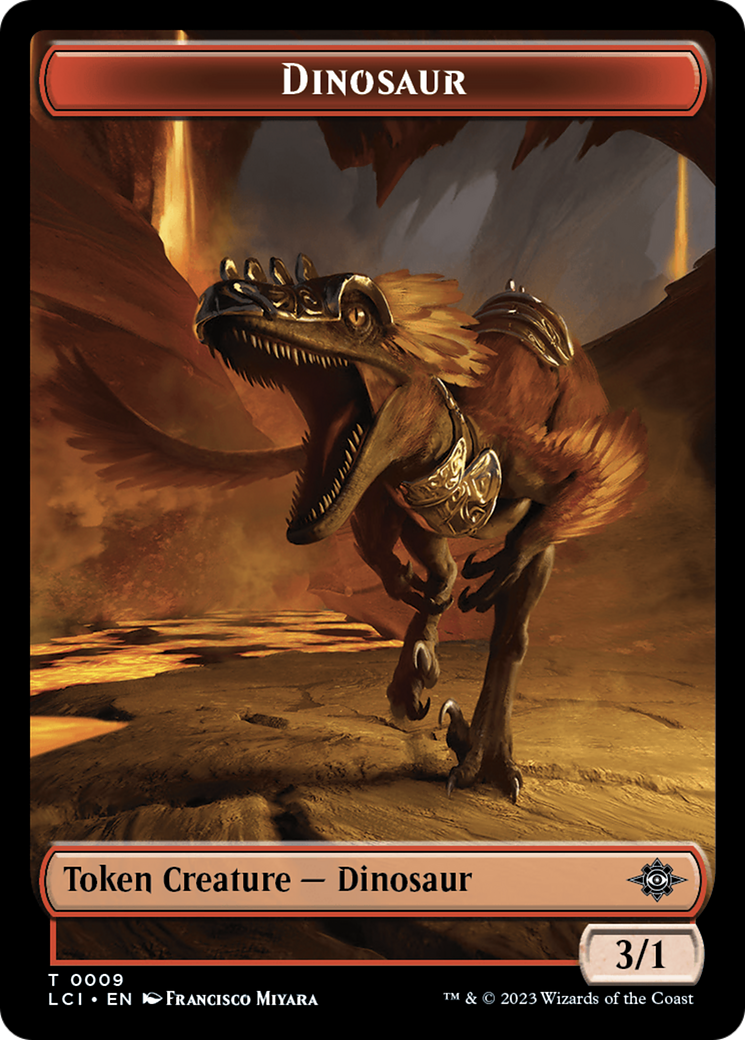 Map // Dinosaur (0009) Double-Sided Token [The Lost Caverns of Ixalan Tokens] | Yard's Games Ltd