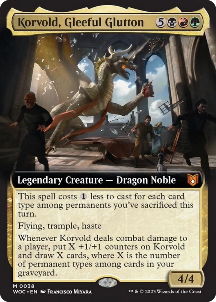 Korvold, Gleeful Glutton (Extended Art) [Wilds of Eldraine Commander] | Yard's Games Ltd