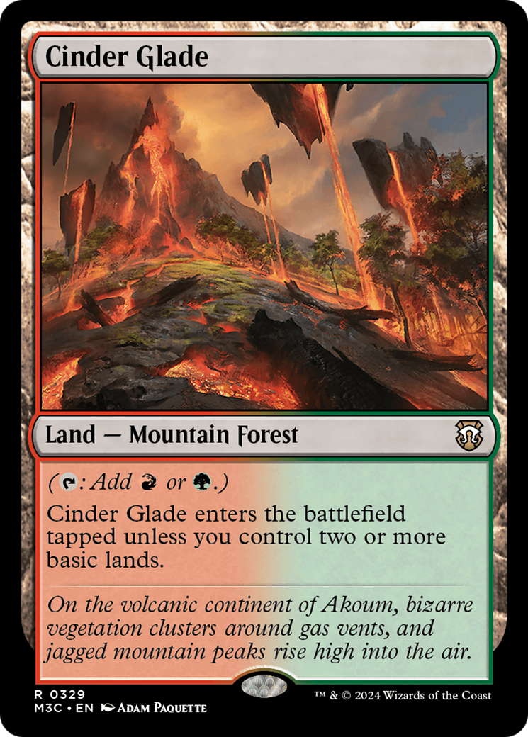 Cinder Glade (Ripple Foil) [Modern Horizons 3 Commander] | Yard's Games Ltd