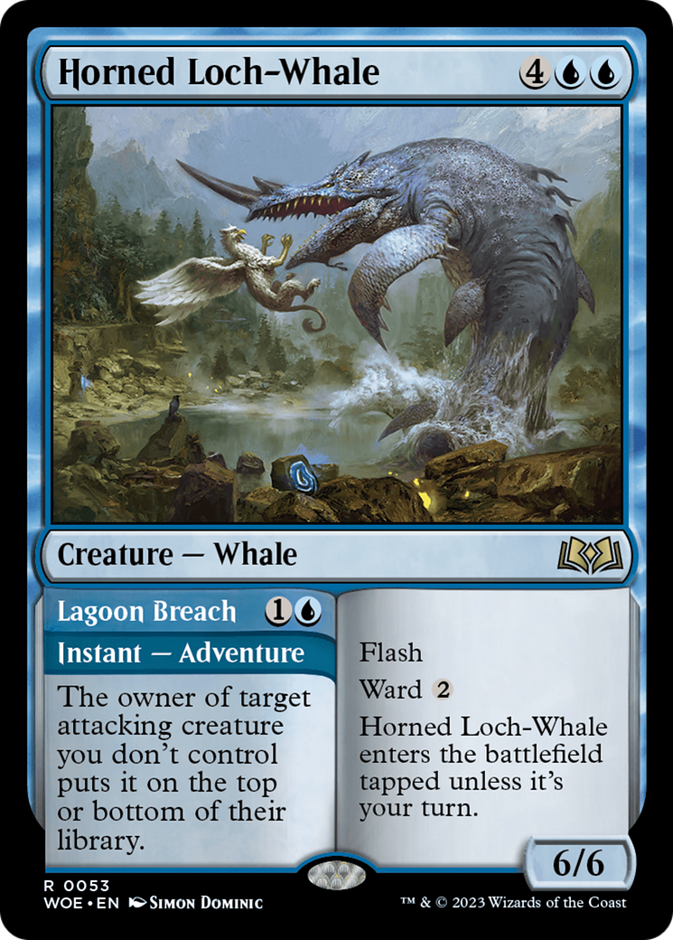 Horned Loch-Whale // Lagoon Breach [Wilds of Eldraine] | Yard's Games Ltd