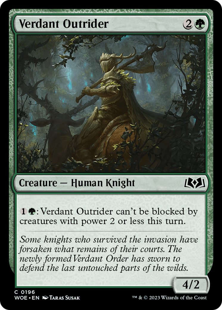 Verdant Outrider [Wilds of Eldraine] | Yard's Games Ltd