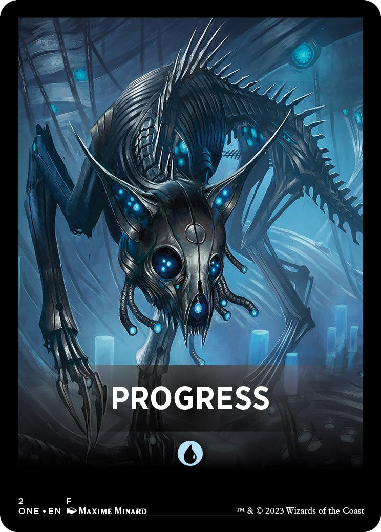 Progress Theme Card [Phyrexia: All Will Be One Tokens] | Yard's Games Ltd