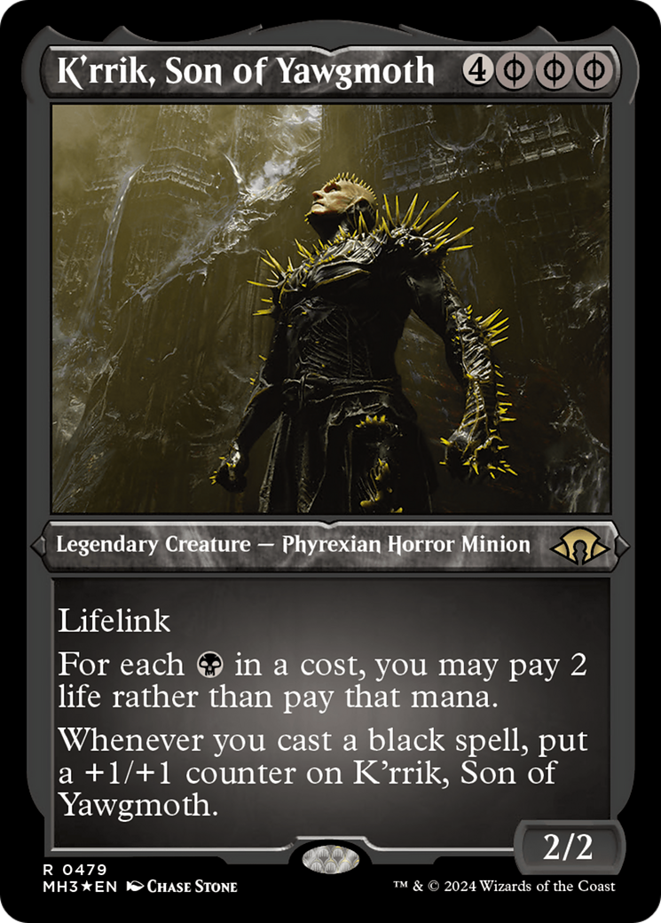 K'rrik, Son of Yawgmoth (Foil Etched) [Modern Horizons 3] | Yard's Games Ltd