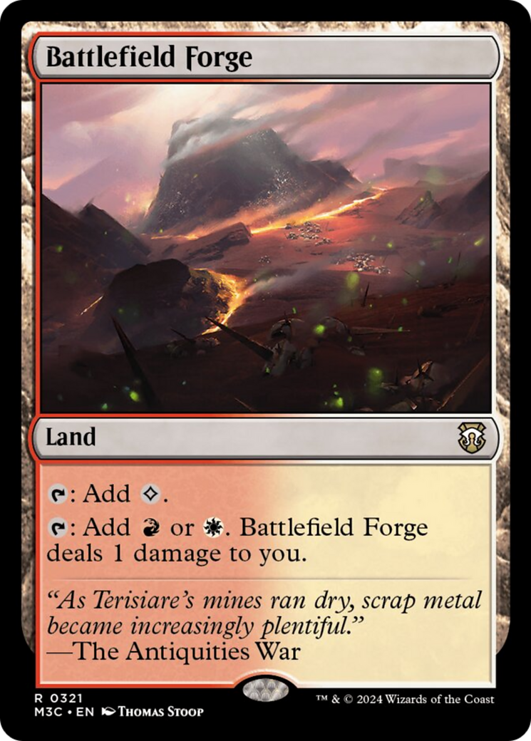 Battlefield Forge (Ripple Foil) [Modern Horizons 3 Commander] | Yard's Games Ltd