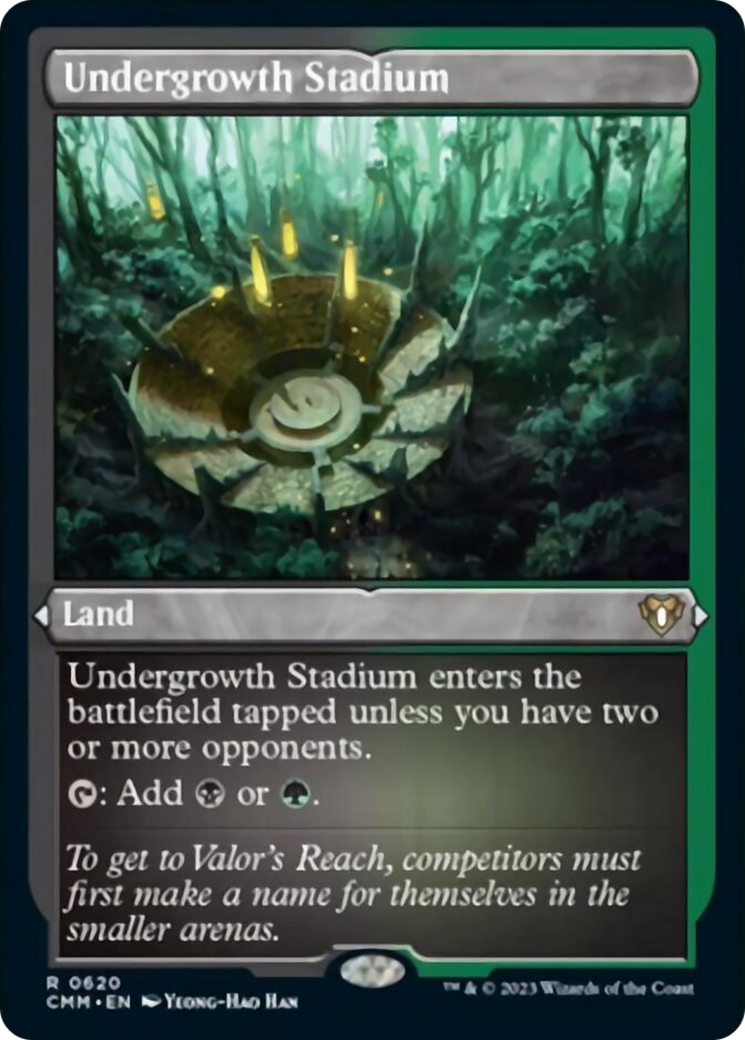 Undergrowth Stadium (Foil Etched) [Commander Masters] | Yard's Games Ltd