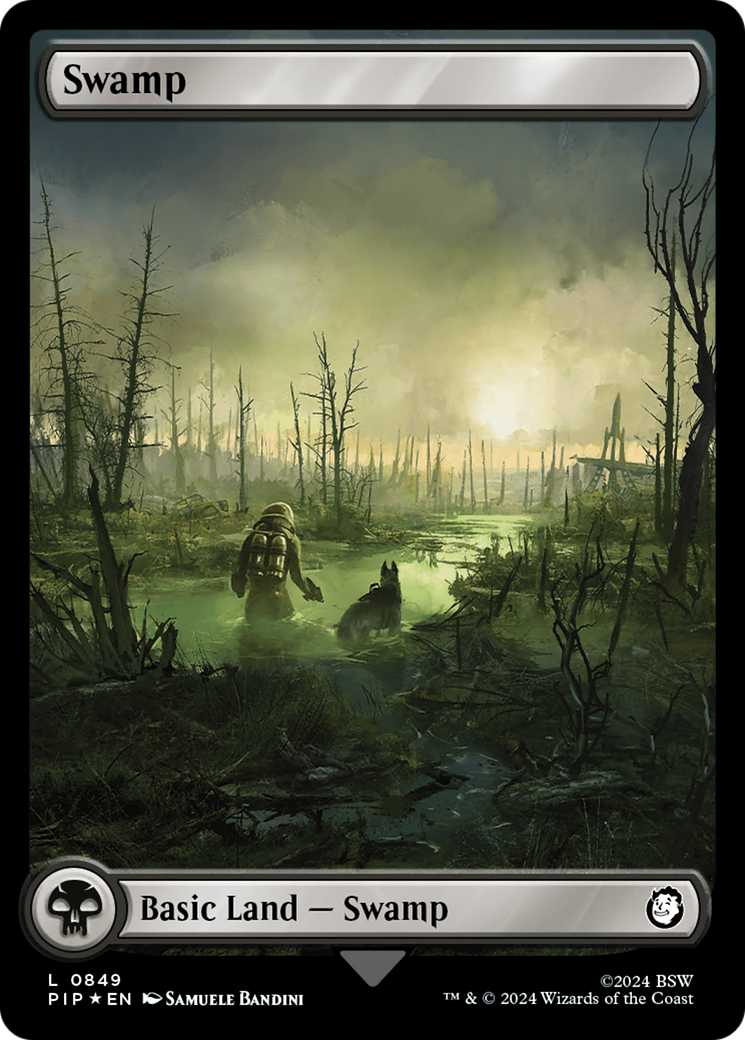 Swamp (0849) (Surge Foil) [Fallout] | Yard's Games Ltd