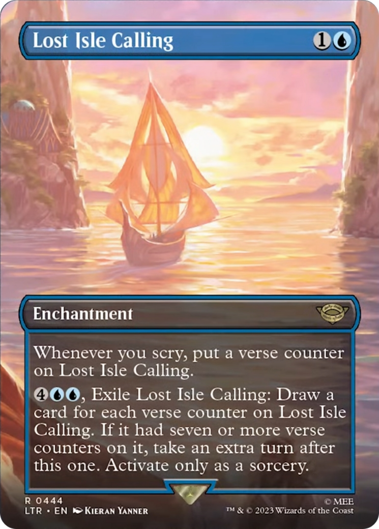 Lost Isle Calling (Borderless Alternate Art) [The Lord of the Rings: Tales of Middle-Earth] | Yard's Games Ltd