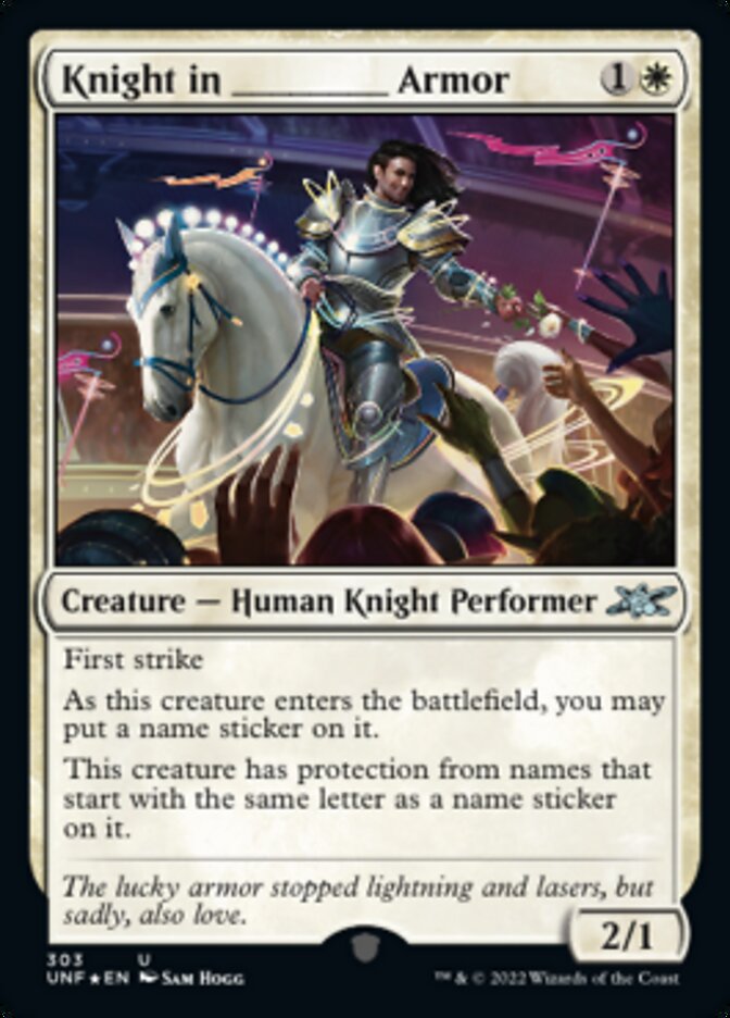 Knight in _____ Armor (Galaxy Foil) [Unfinity] | Yard's Games Ltd