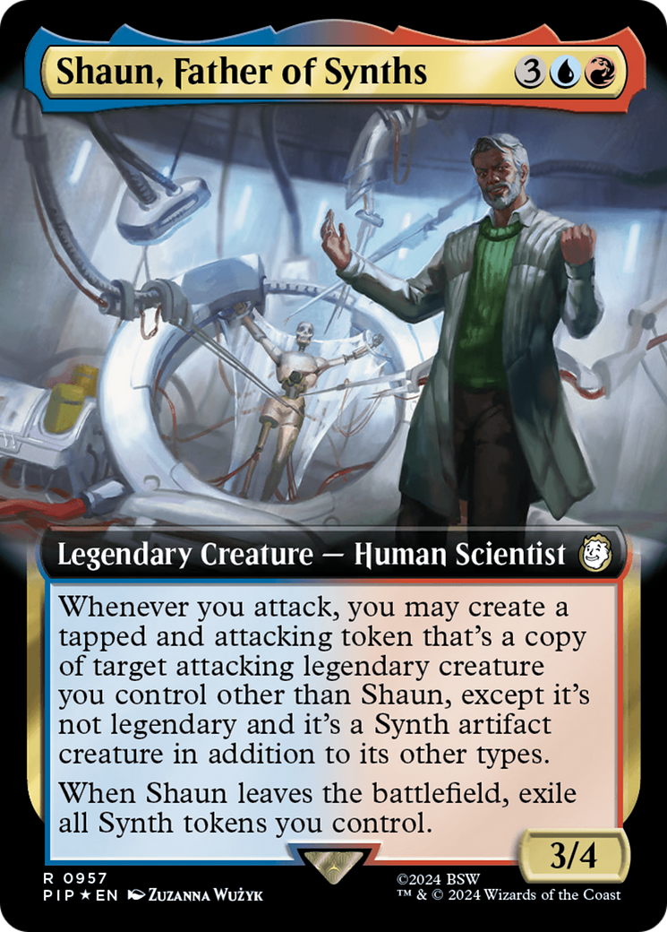 Shaun, Father of Synths (Extended Art) (Surge Foil) [Fallout] | Yard's Games Ltd