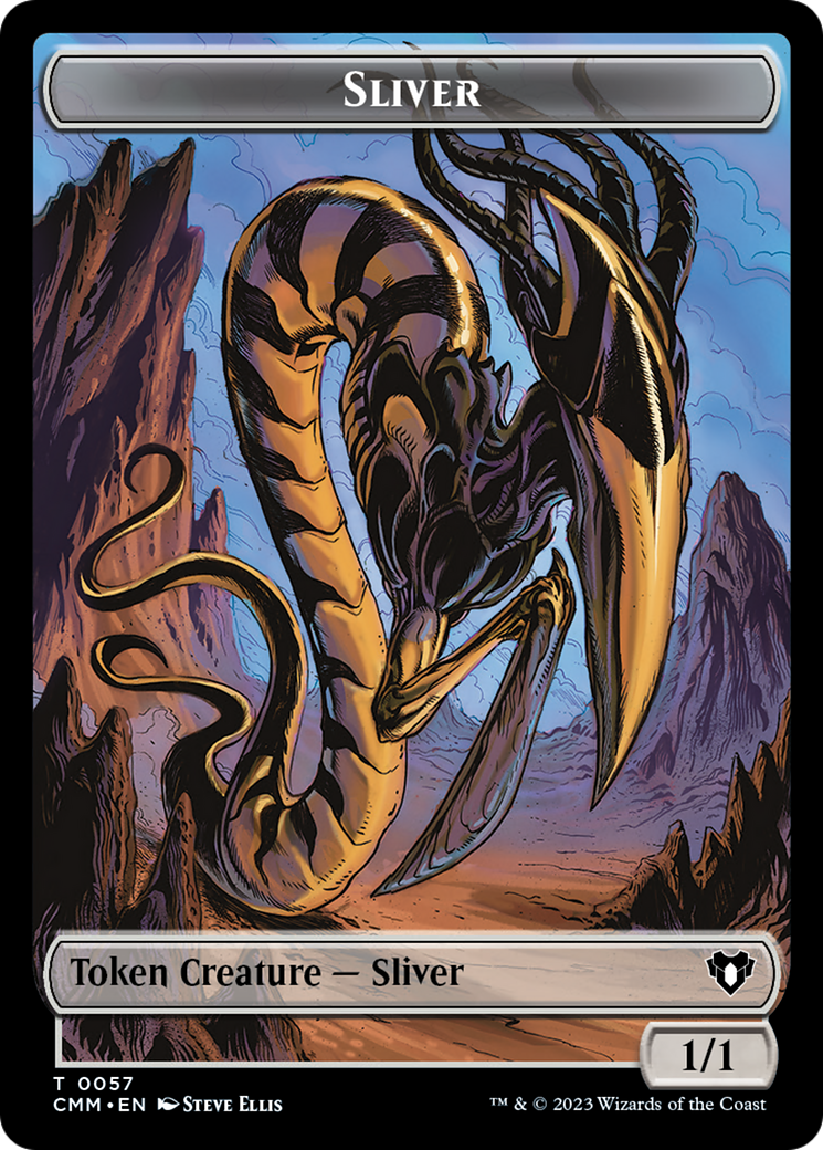 Copy (54) // Sliver Double-Sided Token [Commander Masters Tokens] | Yard's Games Ltd