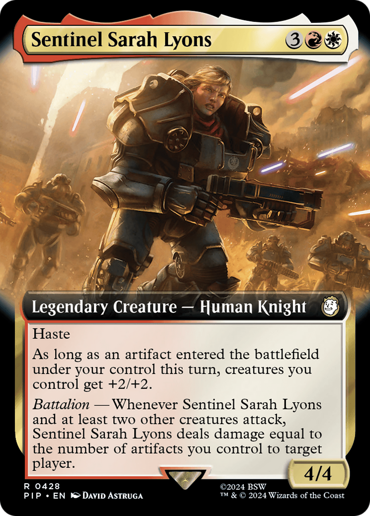 Sentinel Sarah Lyons (Extended Art) [Fallout] | Yard's Games Ltd