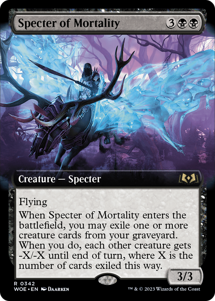 Specter of Mortality (Extended Art) [Wilds of Eldraine] | Yard's Games Ltd