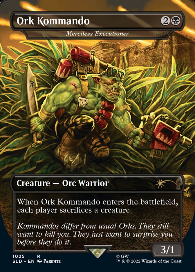 Ork Kommando - Merciless Executioner (Borderless) [Secret Lair Drop Series] | Yard's Games Ltd