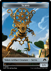 Phyrexian Myr (Ripple Foil) // Servo Double-Sided Token [Modern Horizons 3 Commander Tokens] | Yard's Games Ltd