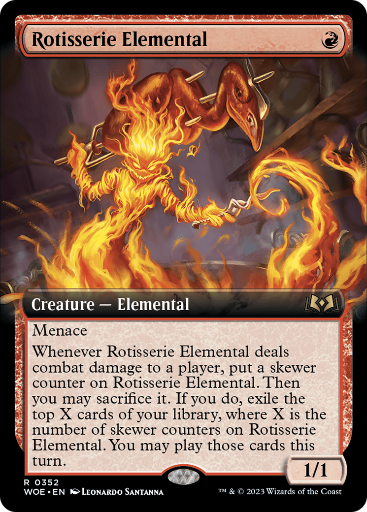 Rotisserie Elemental (Extended Art) [Wilds of Eldraine] | Yard's Games Ltd