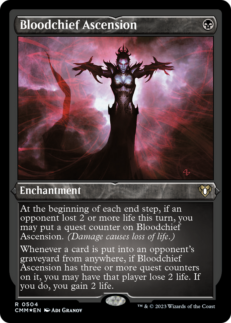 Bloodchief Ascension (Foil Etched) [Commander Masters] | Yard's Games Ltd