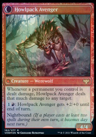 Ill-Tempered Loner // Howlpack Avenger [Innistrad: Crimson Vow Prerelease Promos] | Yard's Games Ltd