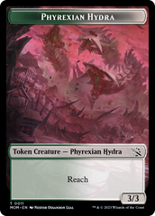 Monk // Phyrexian Hydra (11) Double-Sided Token [March of the Machine Tokens] | Yard's Games Ltd