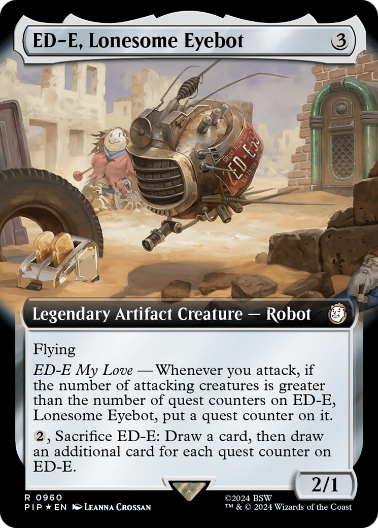 ED-E, Lonesome Eyebot (Extended Art) (Surge Foil) [Fallout] | Yard's Games Ltd