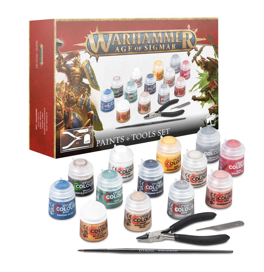 Warhammer: Age of Sigmar - Paints and Tools Set | Yard's Games Ltd