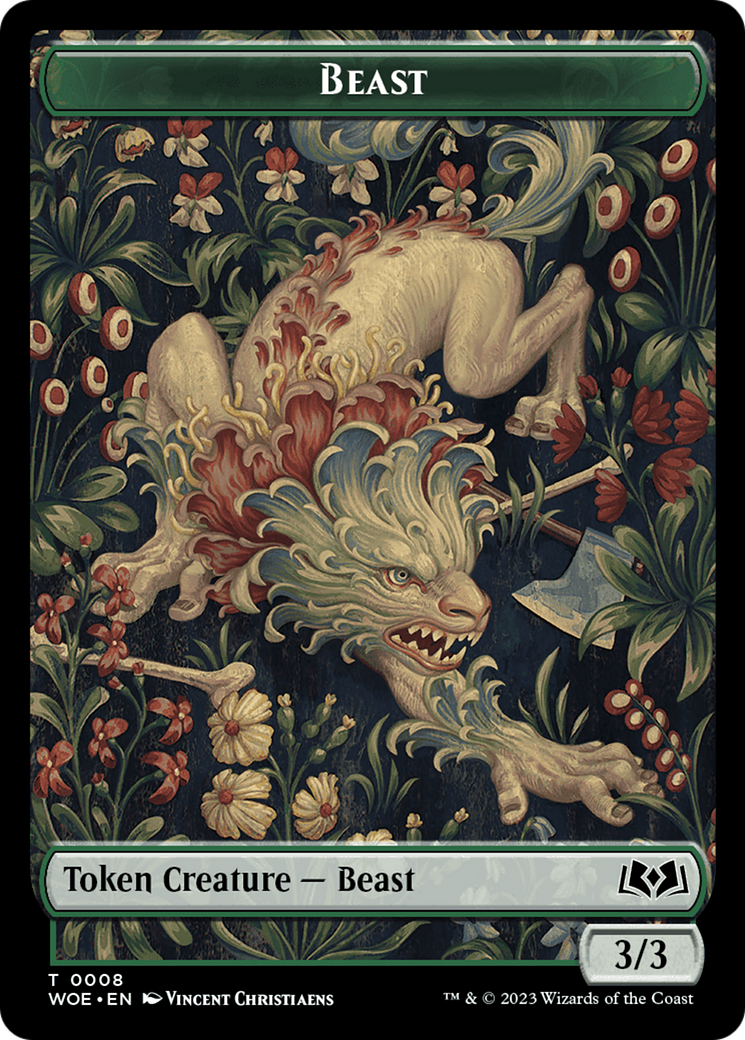 Beast Token [Wilds of Eldraine Tokens] | Yard's Games Ltd