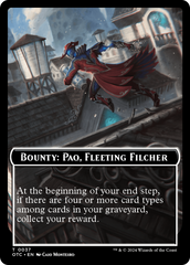 Bounty: Paq, Fleeting Filcher // Bounty Rules Double-Sided Token [Outlaws of Thunder Junction Commander Tokens] | Yard's Games Ltd