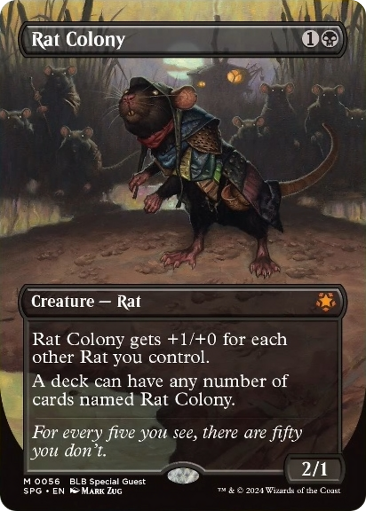 Rat Colony (Borderless) [Bloomburrow Special Guests] | Yard's Games Ltd