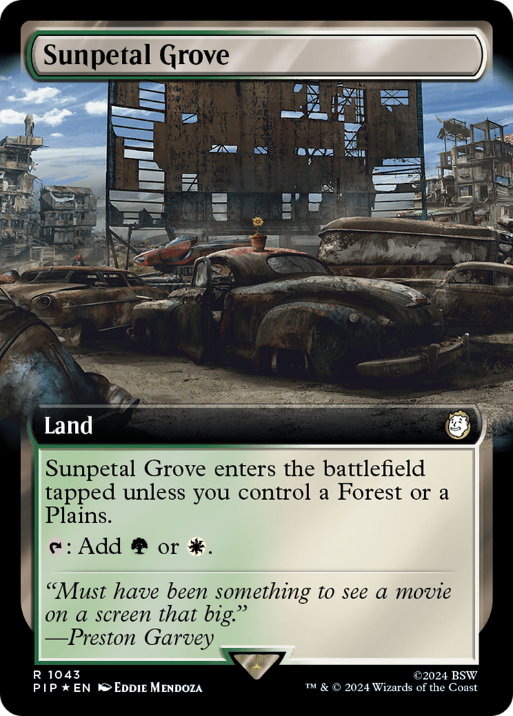 Sunpetal Grove (Extended Art) (Surge Foil) [Fallout] | Yard's Games Ltd