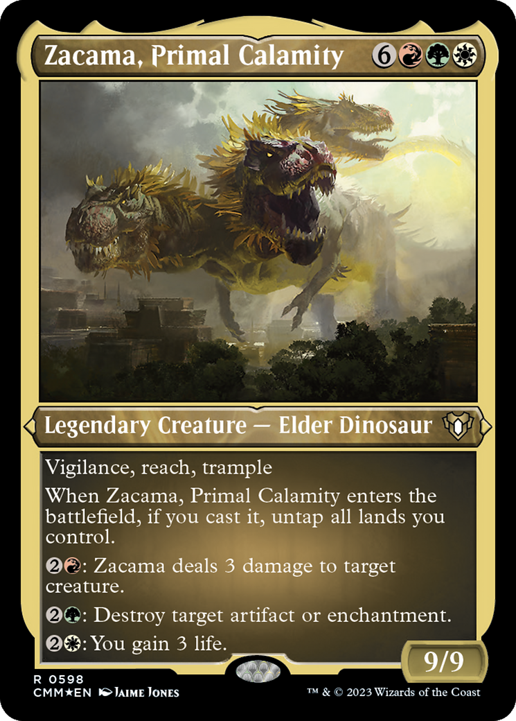 Zacama, Primal Calamity (Foil Etched) [Commander Masters] | Yard's Games Ltd