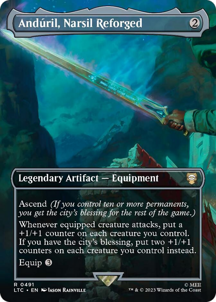 Anduril, Narsil Reforged (Borderless) [The Lord of the Rings: Tales of Middle-Earth Commander] | Yard's Games Ltd