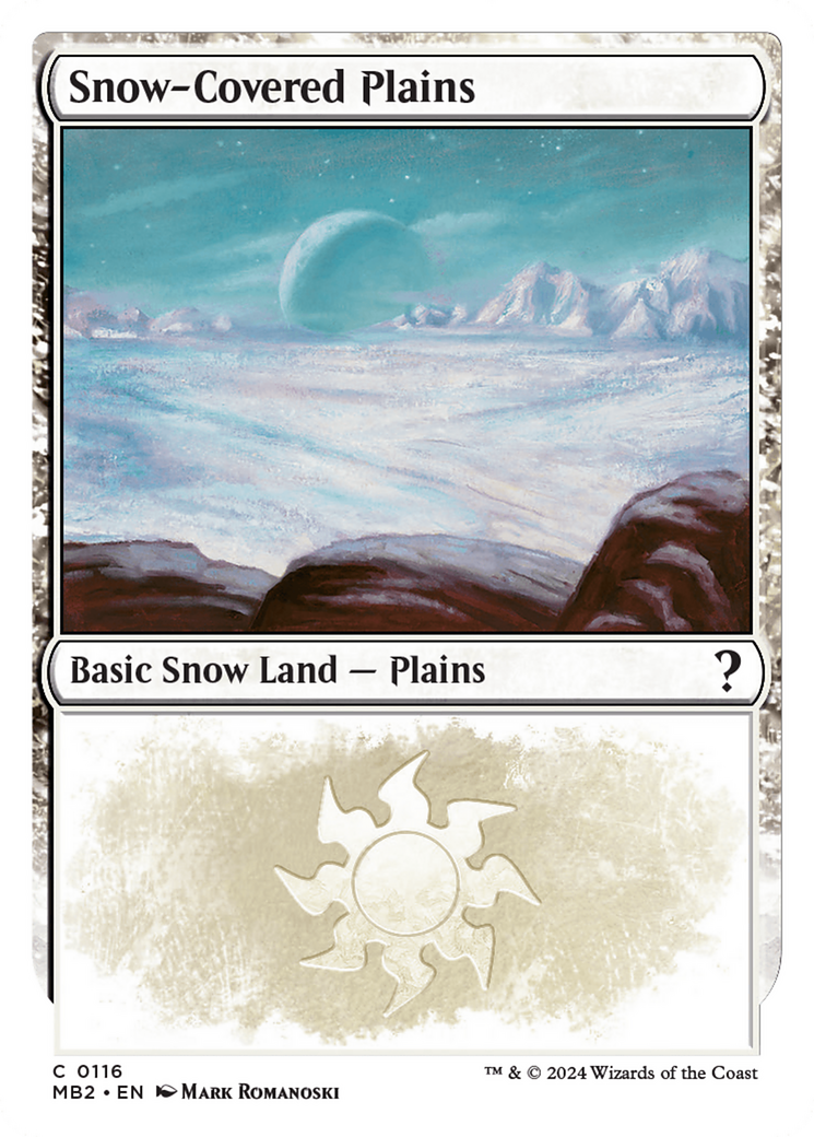 Snow-Covered Plains (White Border) [Mystery Booster 2] | Yard's Games Ltd