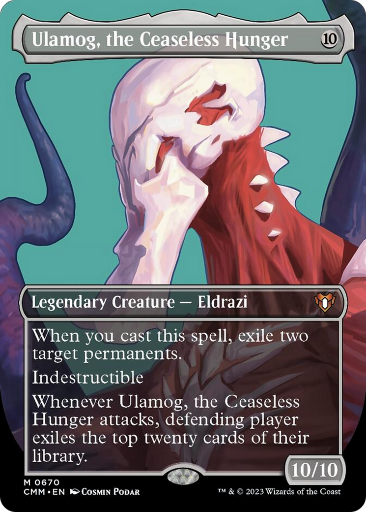 Ulamog, the Ceaseless Hunger (Borderless Profile) [Commander Masters] | Yard's Games Ltd