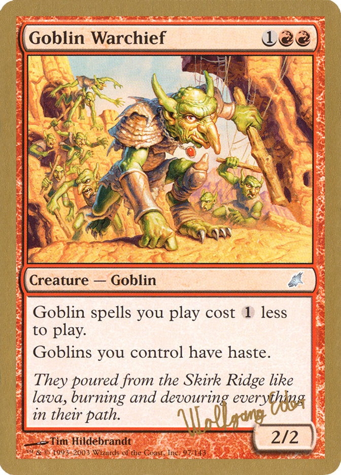 Goblin Warchief (Wolfgang Eder) [World Championship Decks 2003] | Yard's Games Ltd